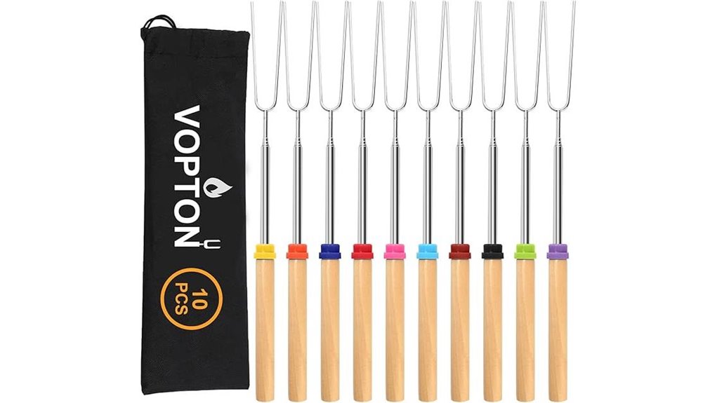 10 piece telescoping 32 inch sticks