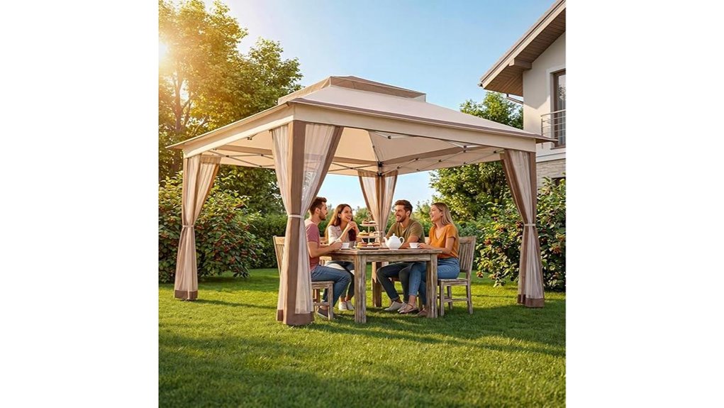 11x11 adjustable mosquito net gazebo