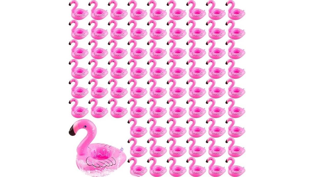 120 pink inflatable flamingos