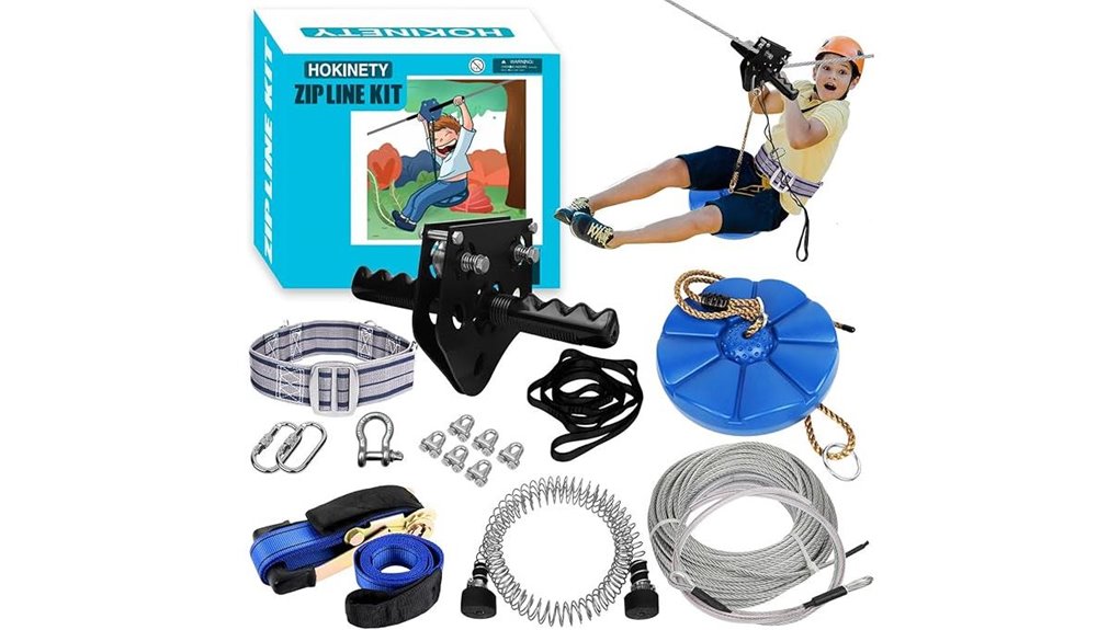 120ft 380lb zip line kit