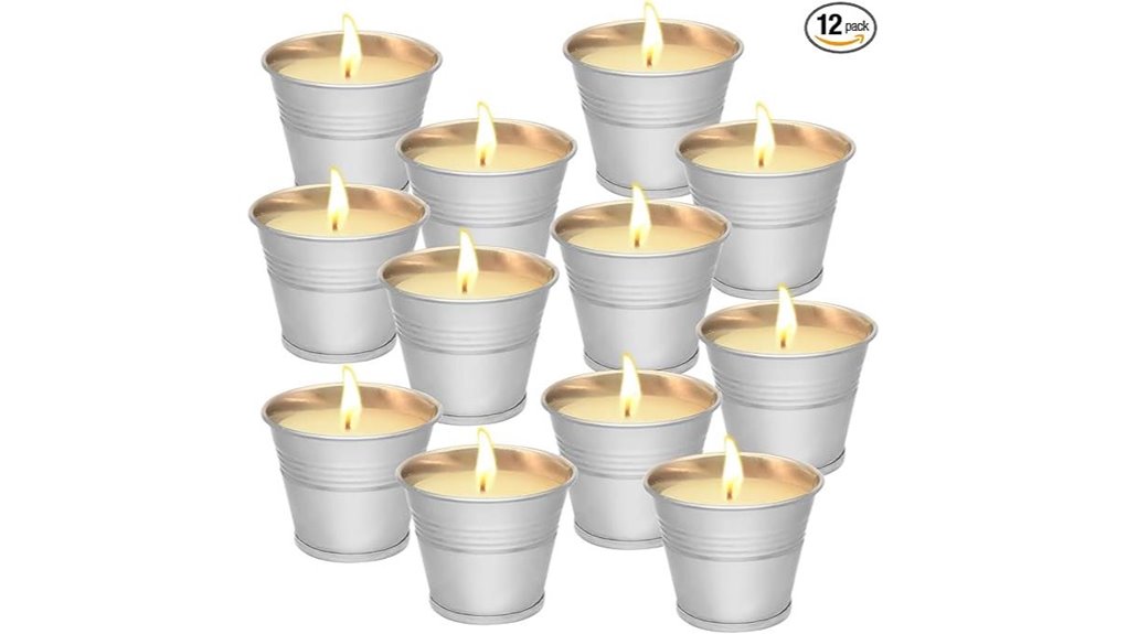 12 citronella outdoor candles