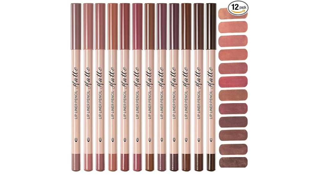 12 color waterproof matte lipliner