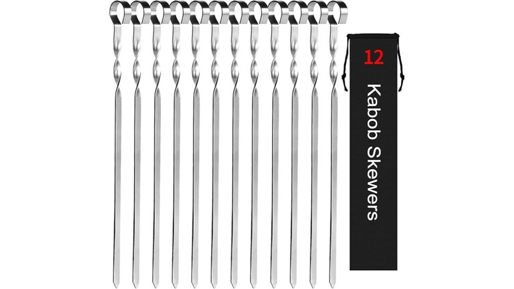 12 count stainless 14 inch skewers