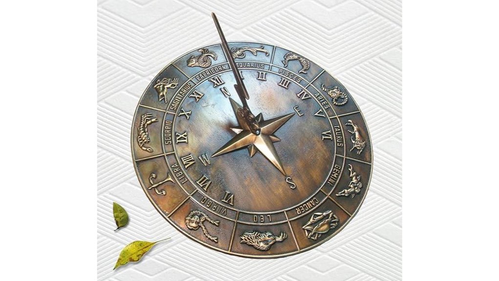 12 inch brass constellation sundial