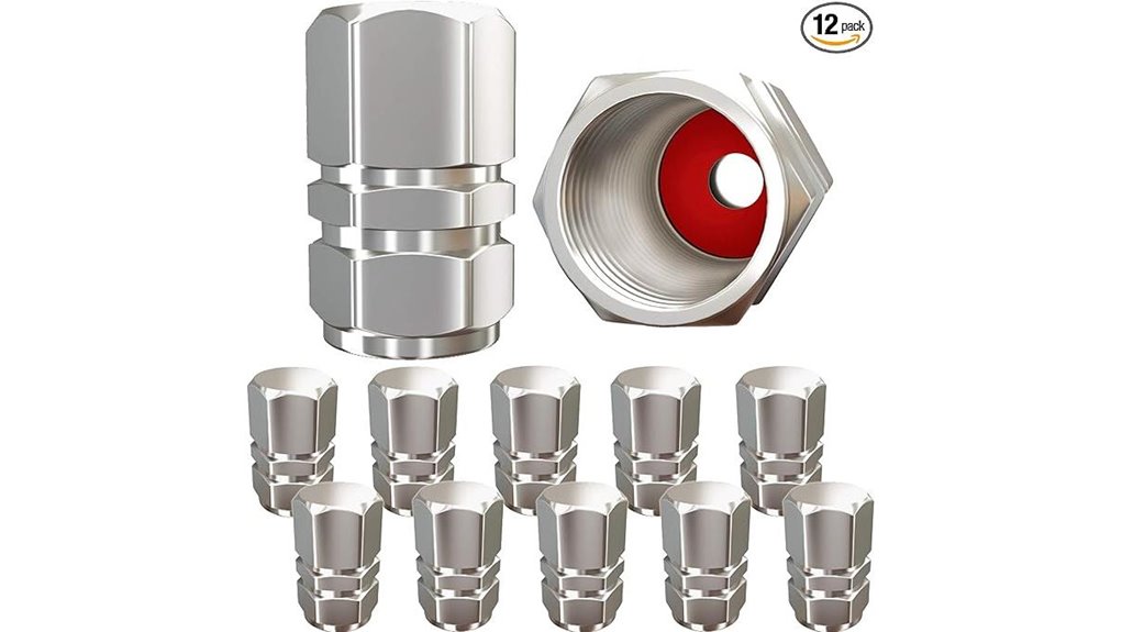 12 pack heavy duty silver caps
