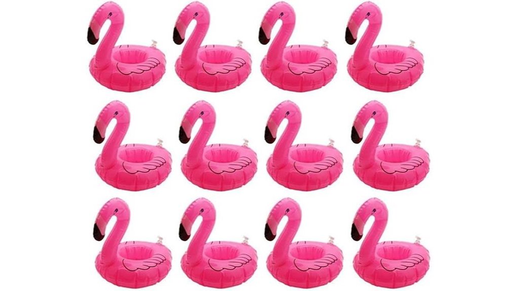12 pack inflatable flamingo holders
