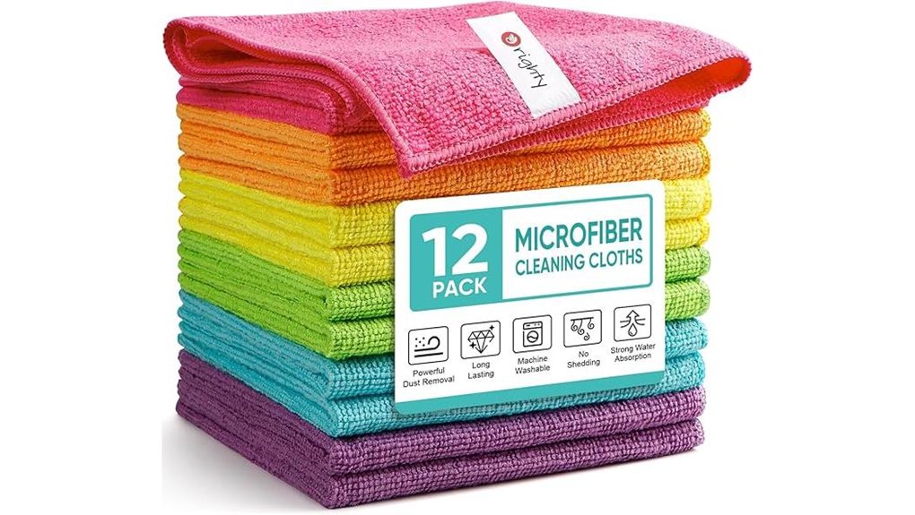 12 pack microfiber cleaning cloths