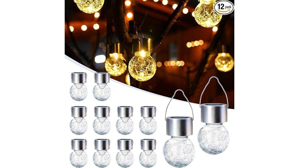 12 pack solar hanging lights