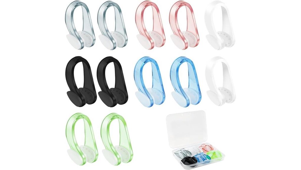 12 piece silicone swim clips