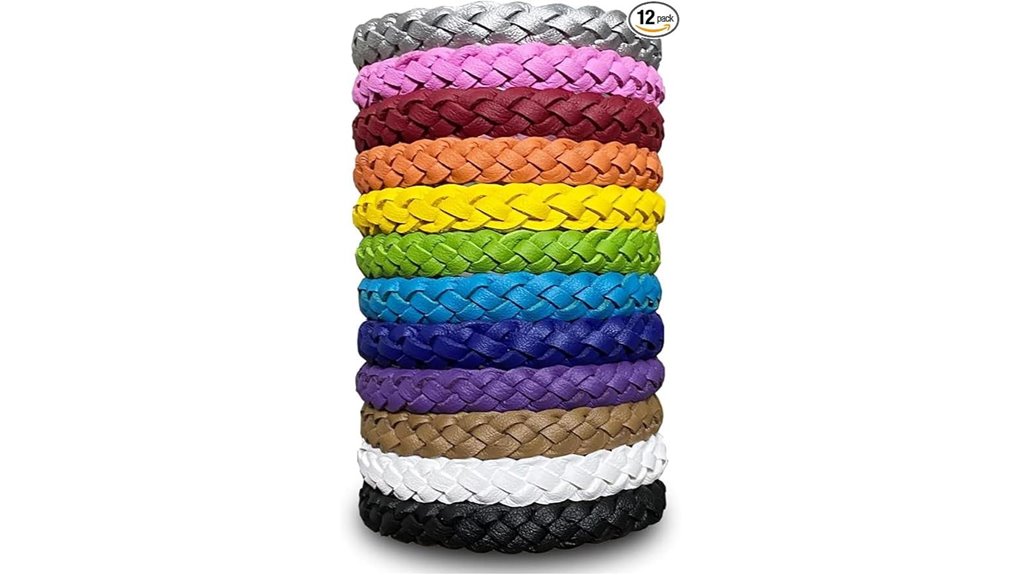 12 soft leather bracelets