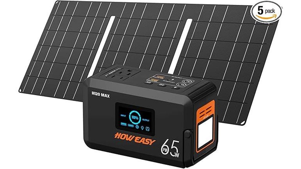 135w solar generator outlet