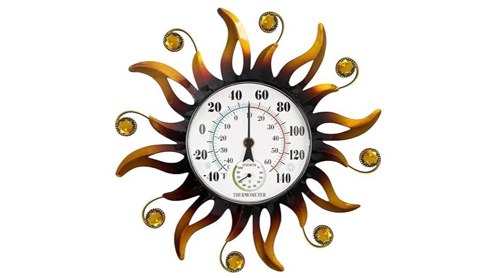 13 sun outdoor thermometer hygrometer