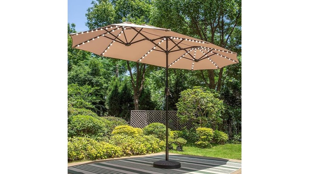 13ft solar led umbrella