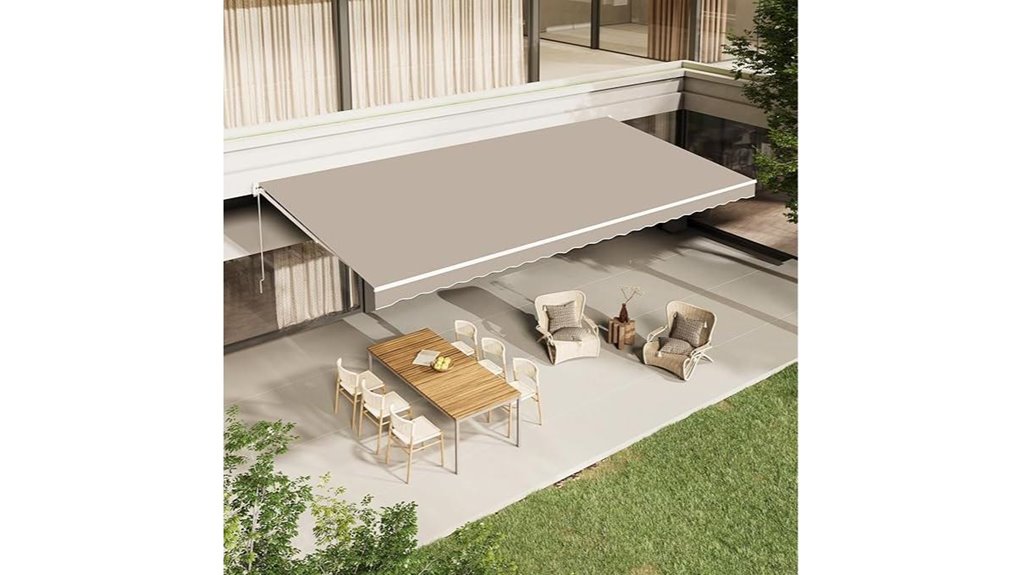 13x10 beige retractable awning