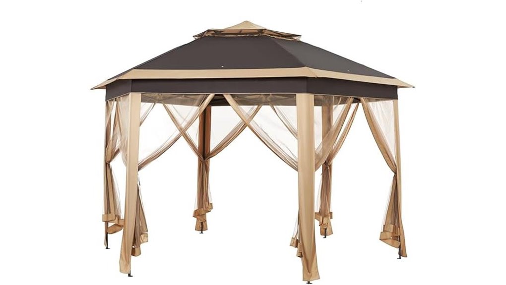 13x13 double tier hexagonal gazebo