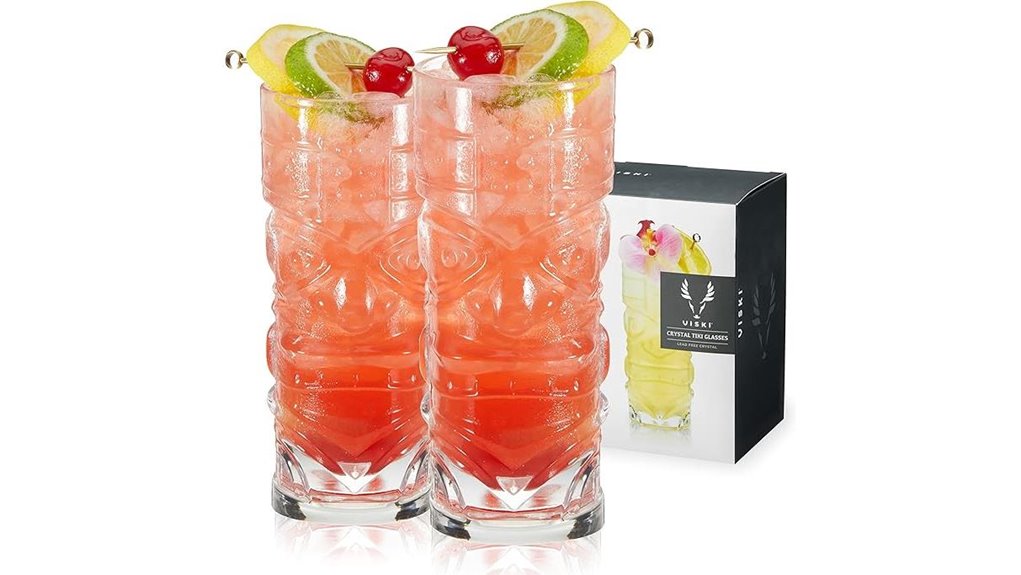 14oz tiki glass set