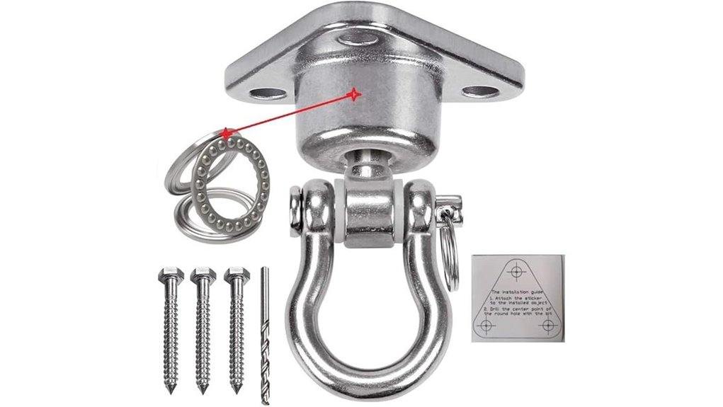 1500lb stainless swing hook
