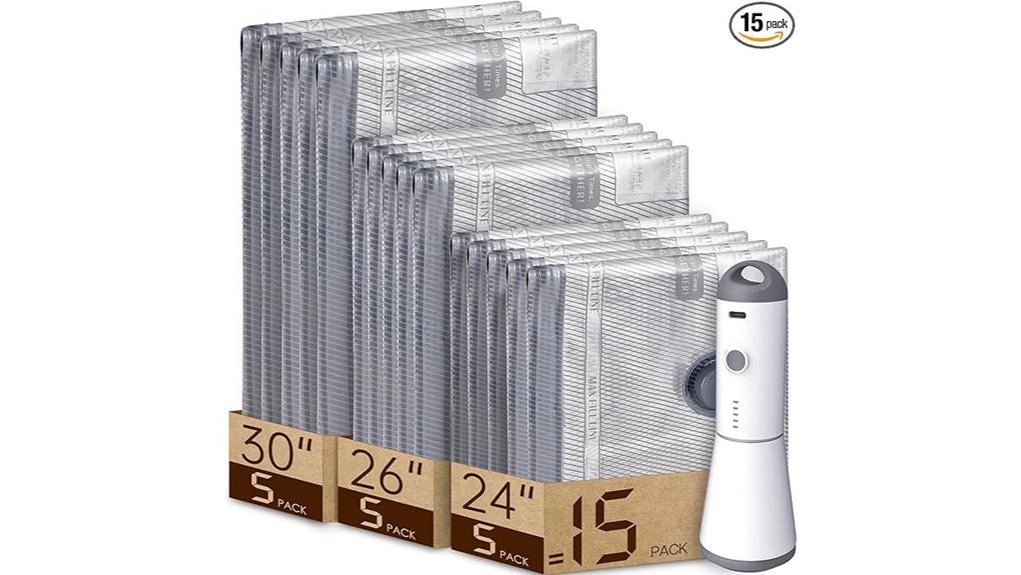 15 pack rechargeable vacuum bags