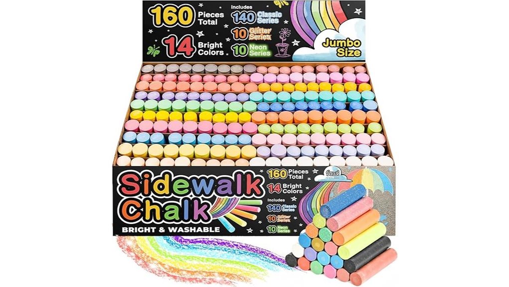 160 piece 24 color chalk set
