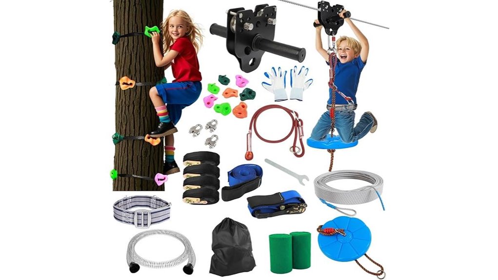 160ft kid zipline 400lb