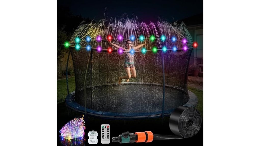 16 color led trampoline sprinkler