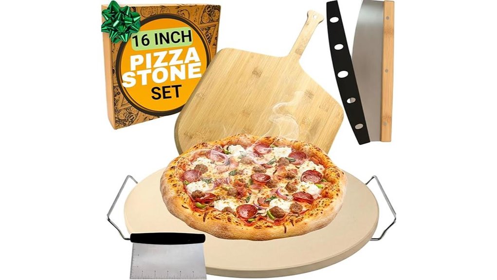 16 inch pizza stone set