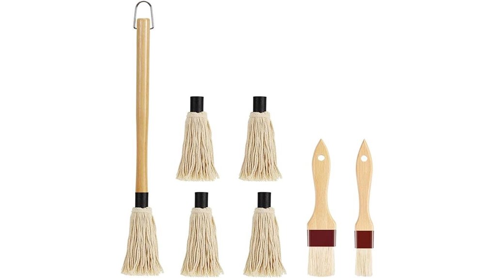 18 3 rubberwood bbq brushes