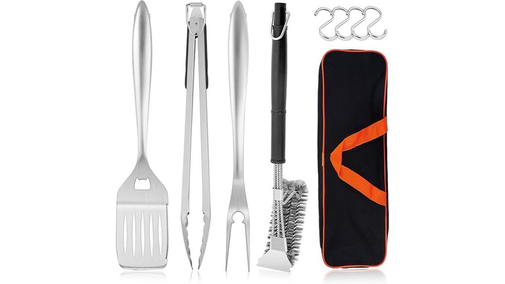 18 inch stainless grill set