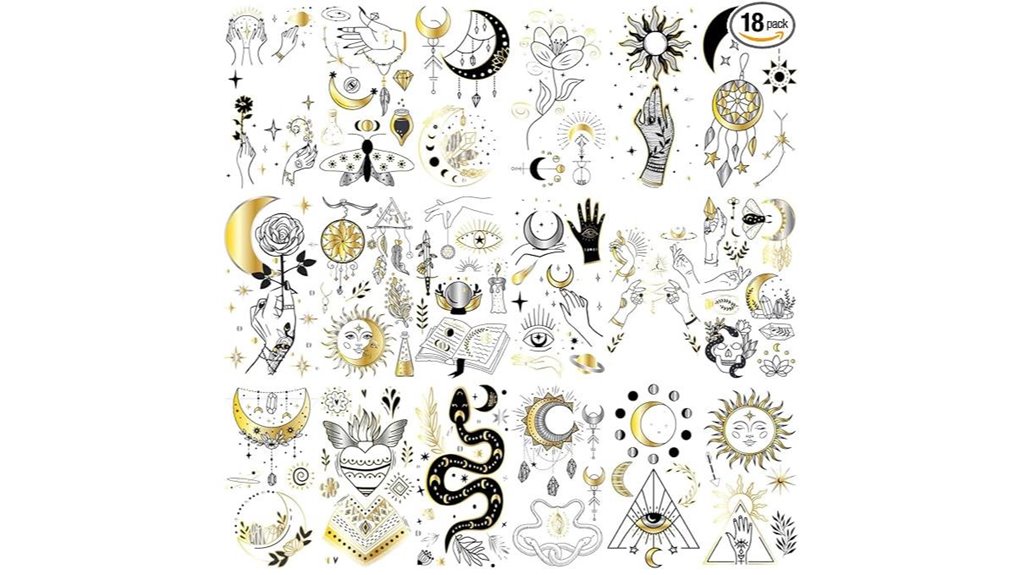 18 piece gold floral collection