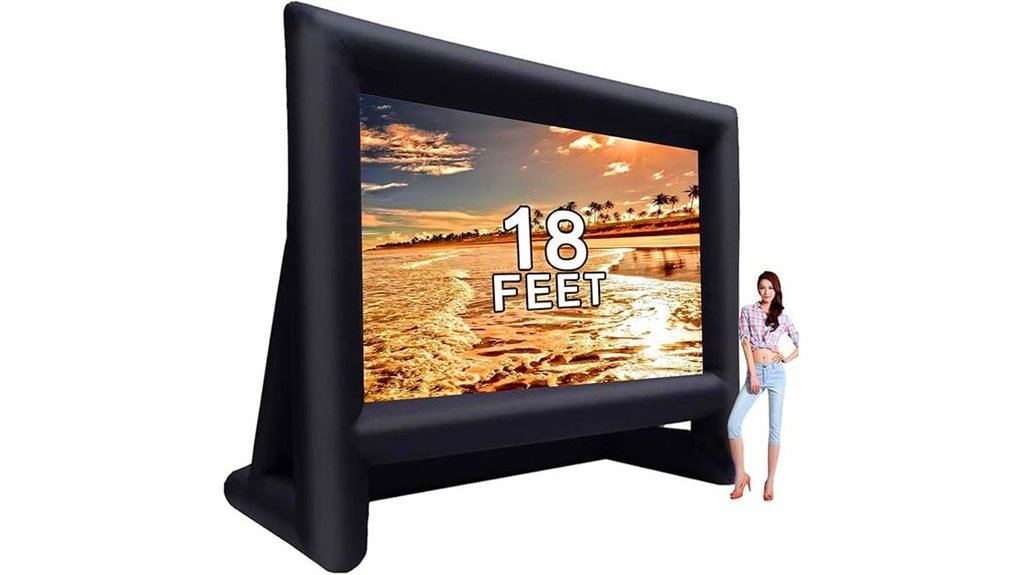 18ft portable inflatable screen