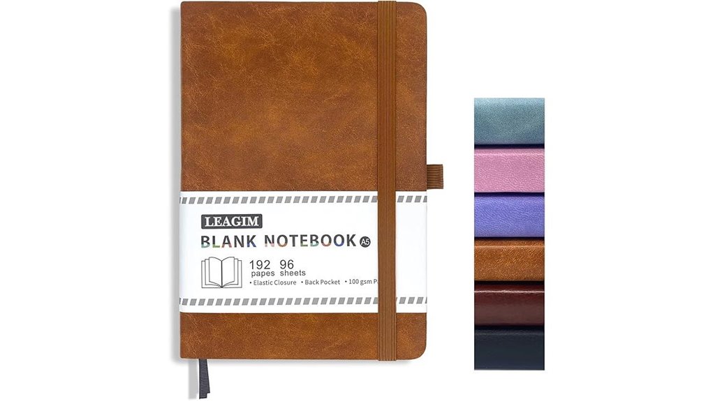 192 page leather a5 journal