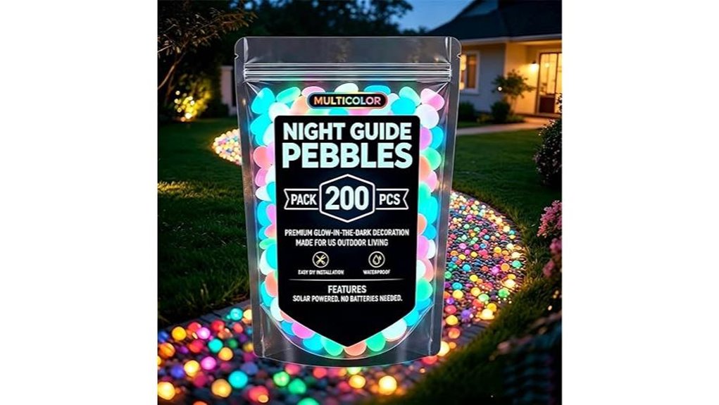 200 colorful glow pebbles