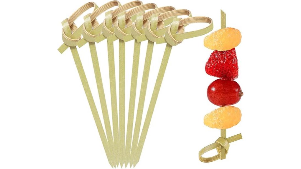 200 pack bamboo 3 5 inch cocktail picks