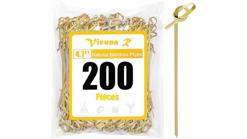 200 piece bamboo cocktail picks
