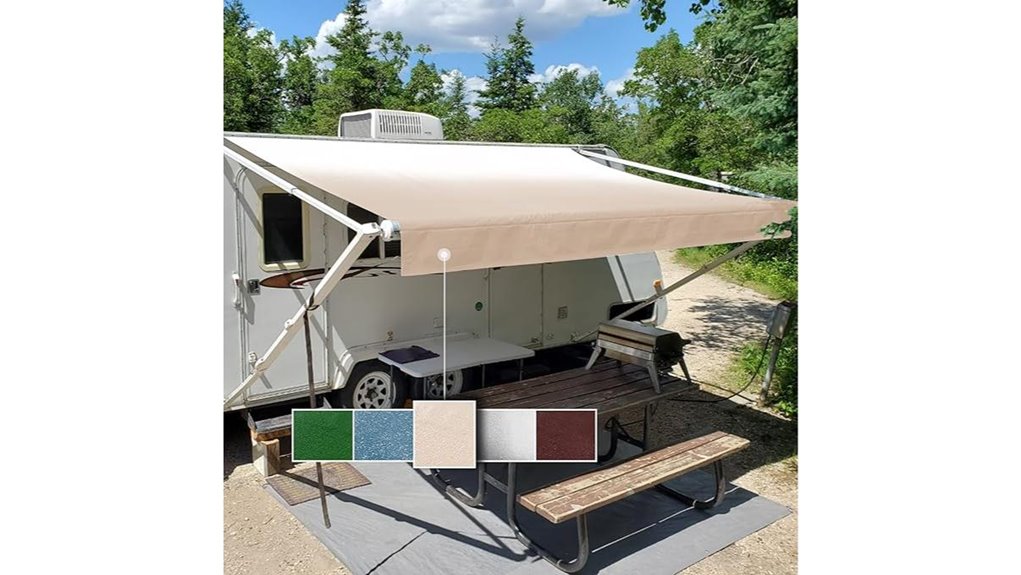 20 beige vinyl awning
