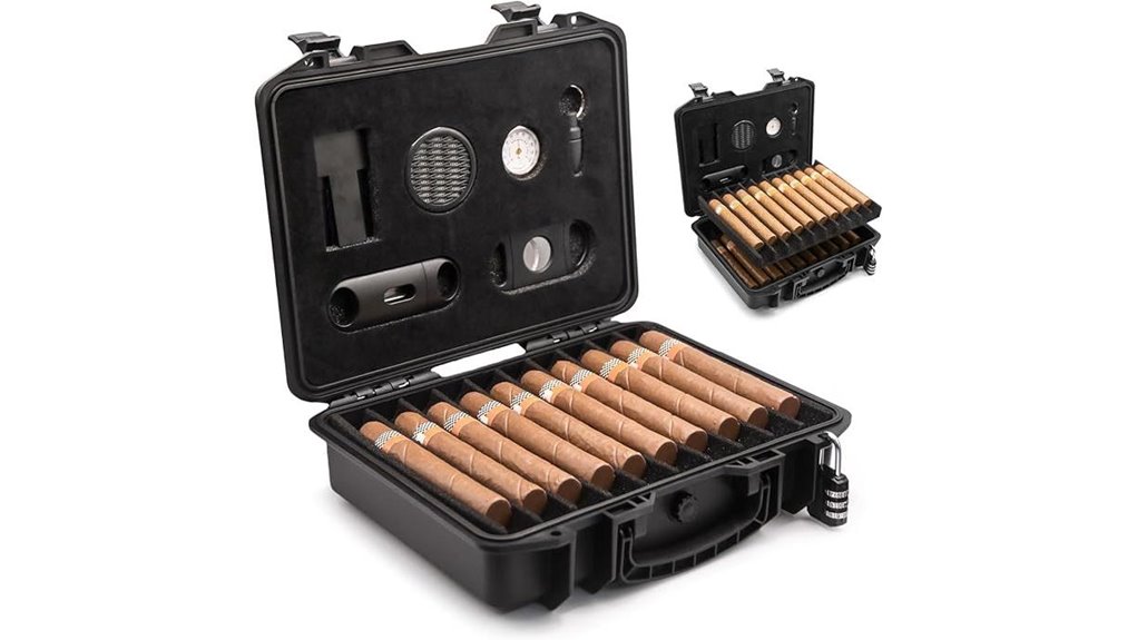 20 cigar waterproof portable lockable
