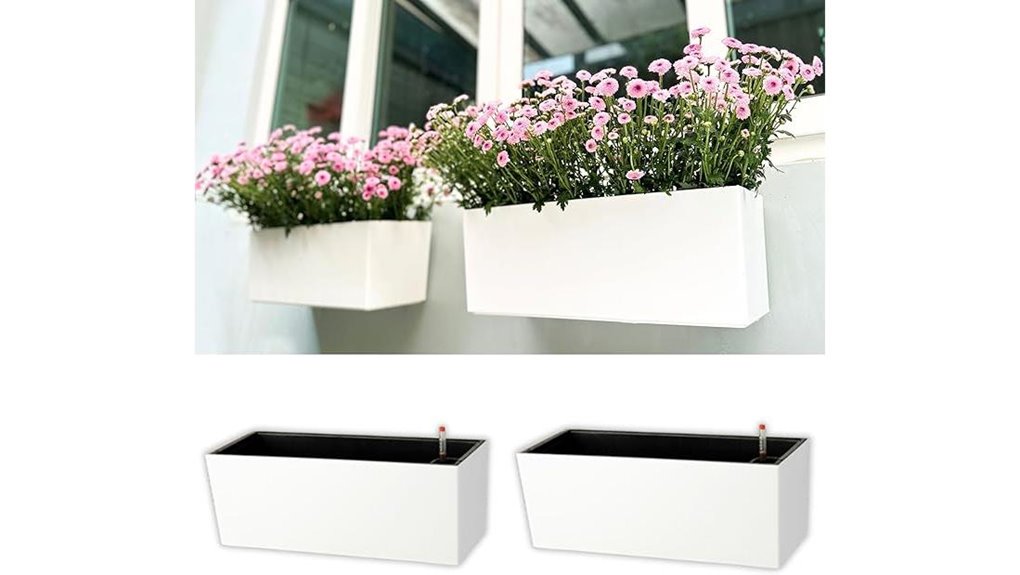 20 inch dual walled self watering planters