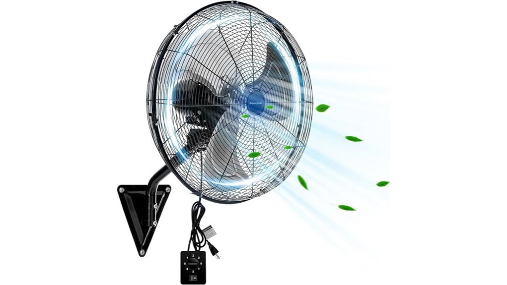 20 inch wall mounted oscillating fan