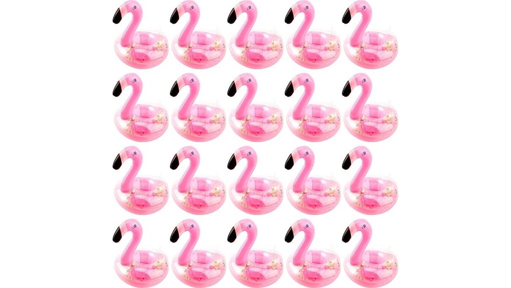 20 piece pink flamingo coasters