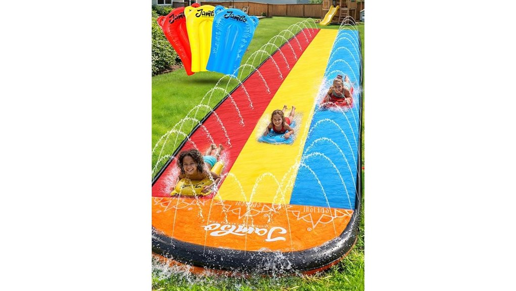 20ft triple bodyboard slide