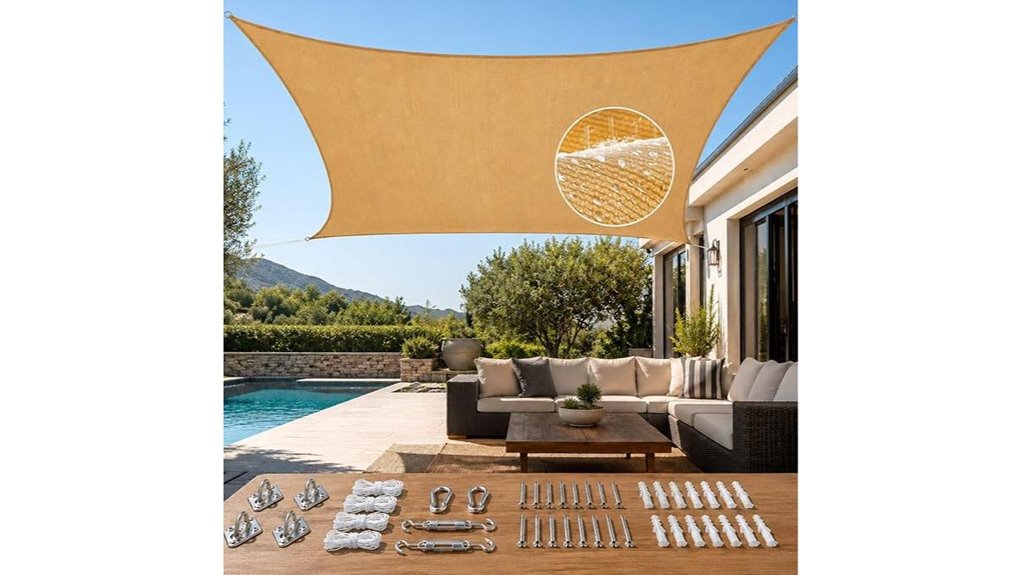 20x16 uv blocking shade sail
