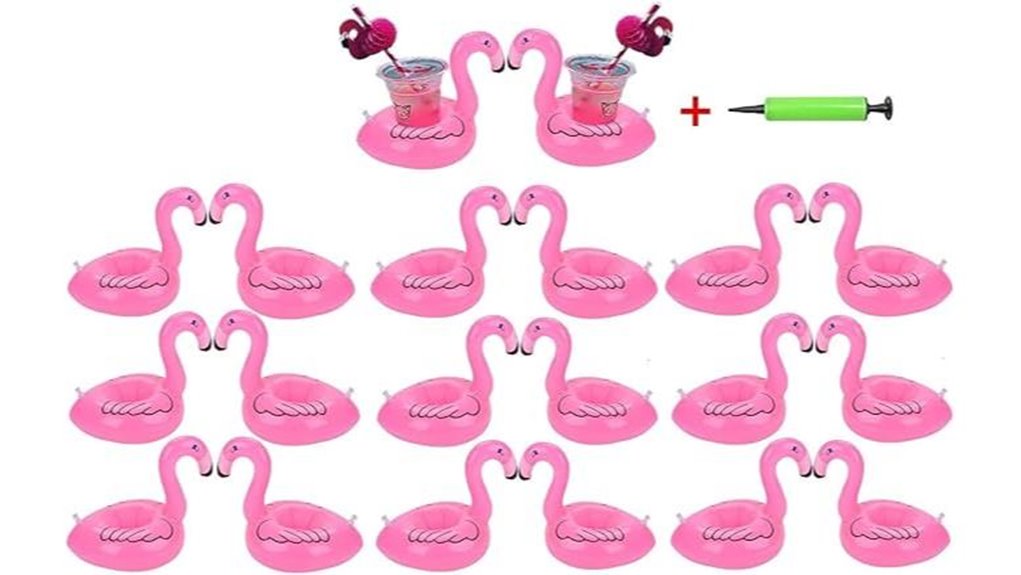 21 flamingo inflatable holders