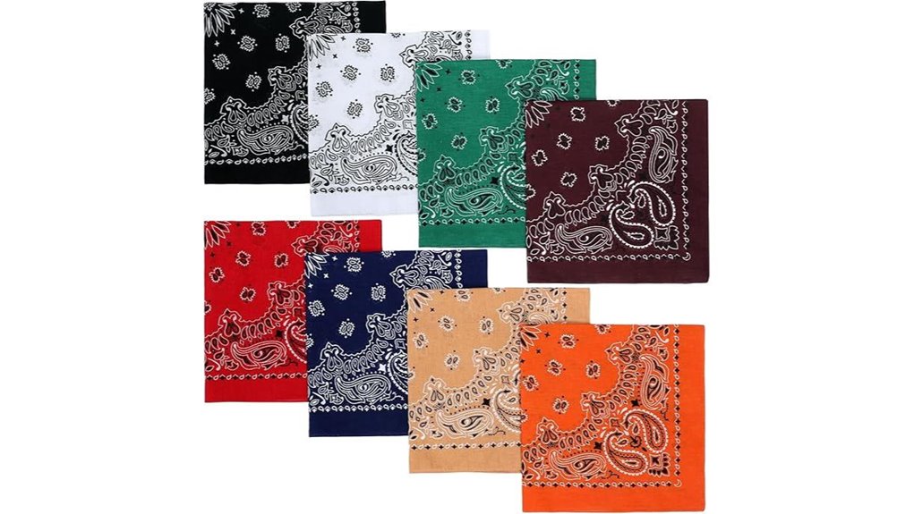 21 inch cotton paisley bandanas