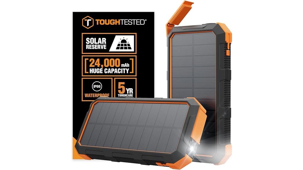 24000mah solar fast flashlight