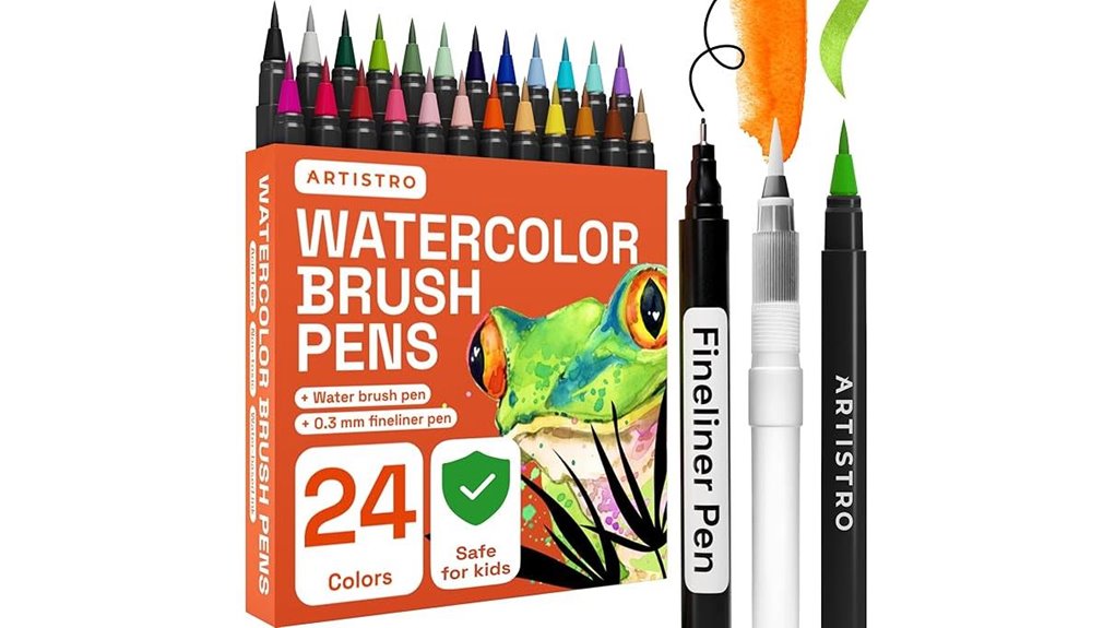 24 flexible brush watercolor