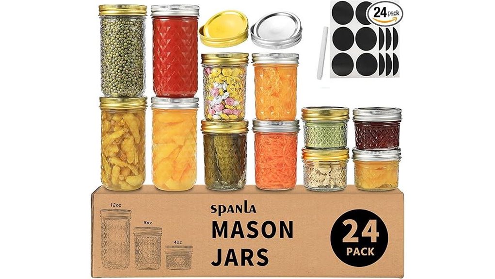 24 mason jars lids