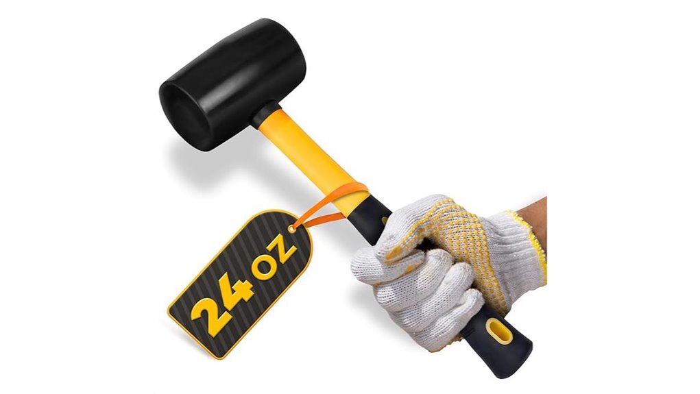 24oz rubber mallet hammer