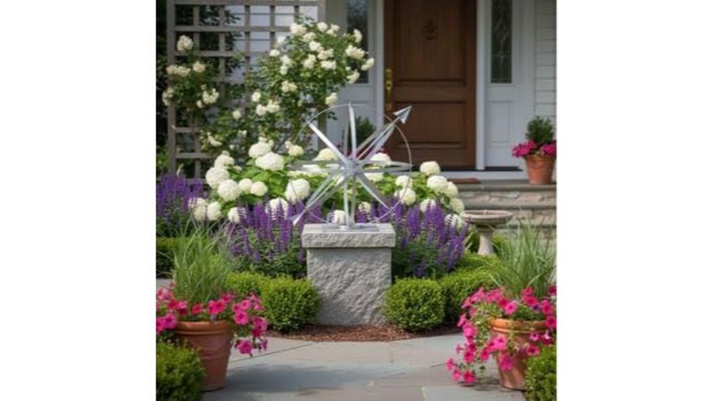 26 inch brushed aluminum sundial