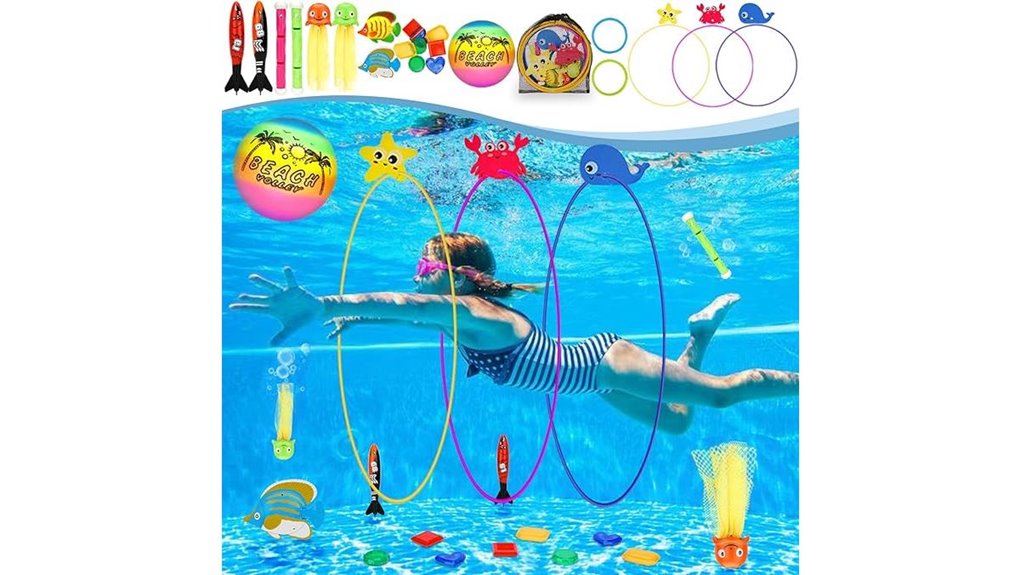 27 piece pool toy ring