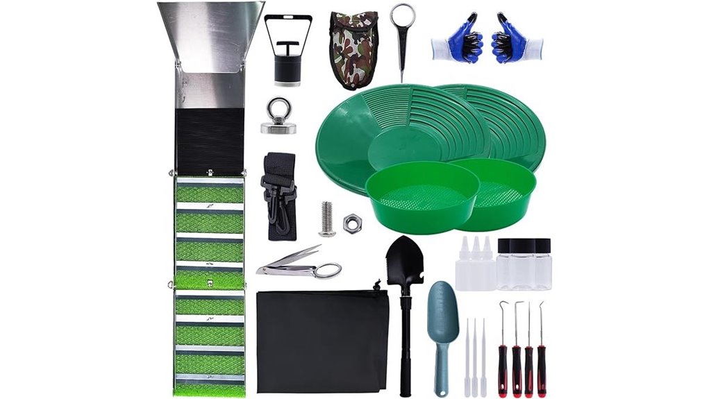 27 piece portable sluice kit